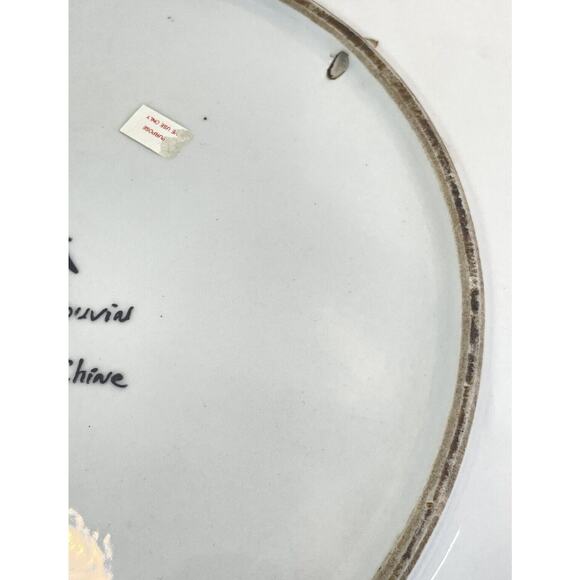 Fabienne Jouvin Paris Large Ceramic Porcelain 14” Platter Floral Butterfly 1999 - Picture 12 of 16